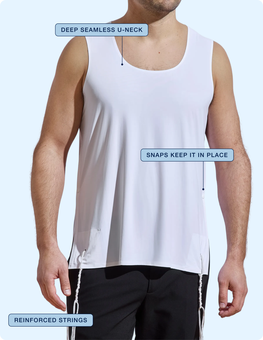 Anan breathable undershirt tzitzit